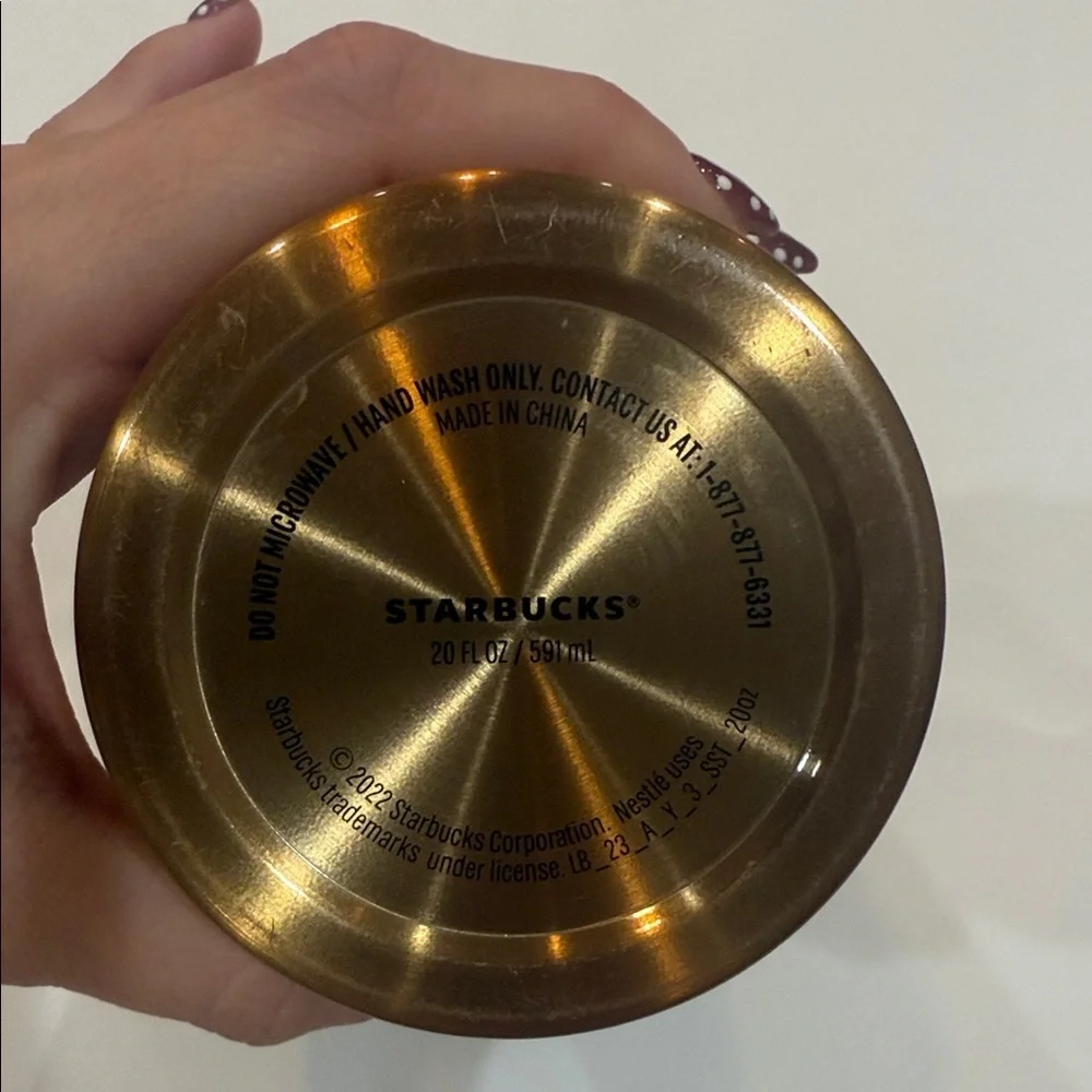 Starbucks Metallic gold holiday Tumbler